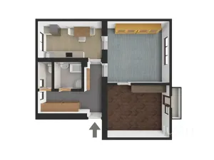 Pronájem bytu 2+1, Třeboň, Nádražní, 55 m2