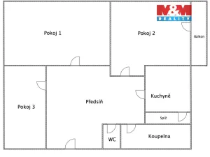 Prodej bytu 3+1, Ostrovačice, Žebětínská, 73 m2