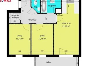 Pronájem bytu 3+kk, Nymburk, V Kolonii, 68 m2