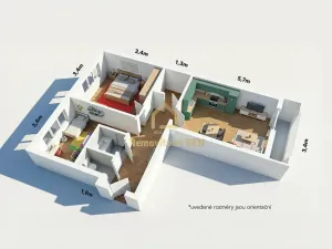 Pronájem bytu 3+kk, Ostrava, Horní, 56 m2