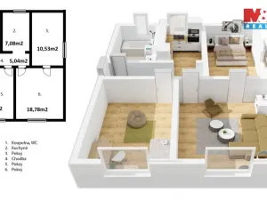 Prodej bytu 3+1, Liberec - Liberec XI-Růžodol I, Ostašovská, 71 m2