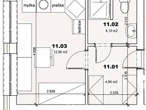 Prodej bytu 1+kk, Mšené-lázně, Mládežnická, 22 m2
