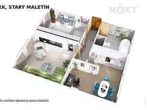 Prodej bytu 3+kk, Maletín, 56 m2