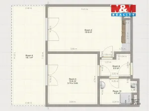 Pronájem bytu 2+kk, Plzeň, Safírová, 45 m2