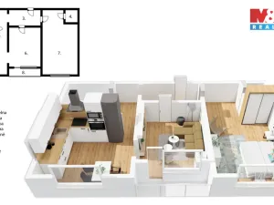 Prodej bytu 2+1, Pardubice - Zelené Předměstí, Palackého třída, 71 m2