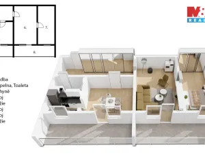 Prodej bytu 3+1, Broumov - Olivětín, Dukelská, 53 m2