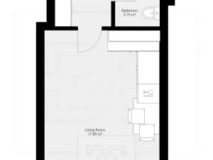 Pronájem bytu 1+1, Praha - Strašnice, Krátká, 25 m2