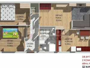 Prodej bytu 3+1, Neratovice, 68 m2