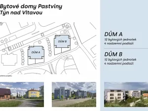 Prodej bytu 2+kk, Týn nad Vltavou, Na pastvinách, 57 m2