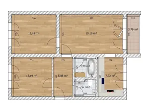 Prodej bytu 3+kk, Pelhřimov, třída Legií, 66 m2