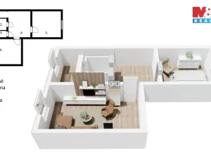 Prodej bytu 2+1, Nové Hrady, Česká, 50 m2