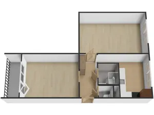 Pronájem bytu 2+1, Kralupy nad Vltavou - Lobeček, Sídliště, 48 m2