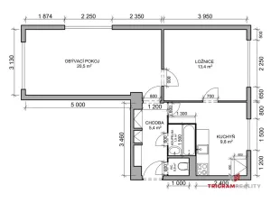 Prodej bytu 2+1, Hradec Králové, 52 m2