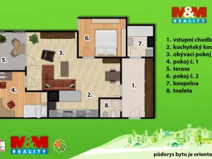 Pronájem bytu 3+kk, Pardubice - Studánka, Dubové návrší, 72 m2