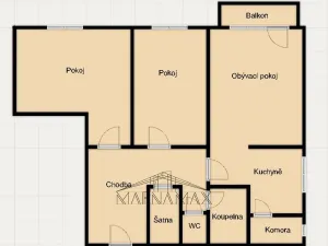 Pronájem bytu 3+kk, Kadaň, Na Strážišti, 57 m2