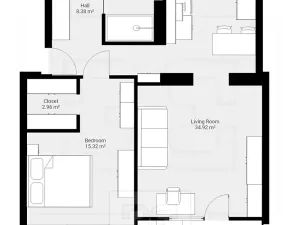 Pronájem bytu 2+1, České Budějovice, Heydukova, 70 m2