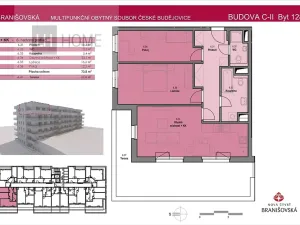Prodej bytu 3+kk, České Budějovice, K Šindlovým Dvorům, 73 m2