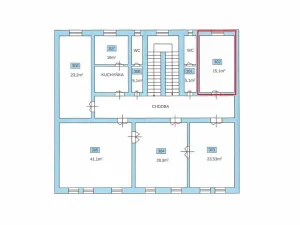 Pronájem kanceláře, Hradec Králové, Československé armády, 15 m2