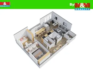 Prodej bytu 3+1, Semily - Podmoklice, Jižní, 55 m2