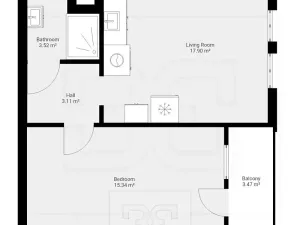 Pronájem bytu 2+kk, Liberec, 42 m2