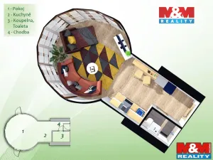 Prodej bytu 1+kk, Mukařov, Lipová, 34 m2