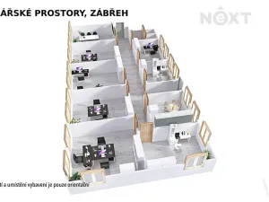 Pronájem kanceláře, Zábřeh, Na Řádkách, 17 m2