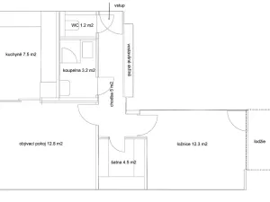 Pronájem bytu 2+1, Brno, Nejedlého, 50 m2