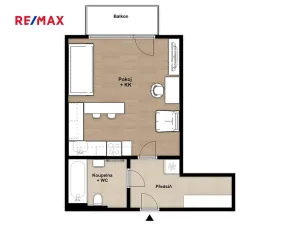 Pronájem bytu 1+kk, Plzeň, V Zahrádkách, 39 m2