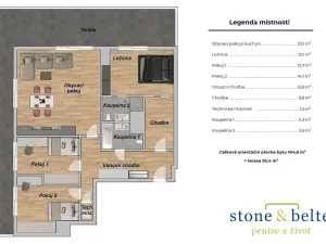 Pronájem bytu 4+kk, Praha - Michle, Hadovitá, 105 m2