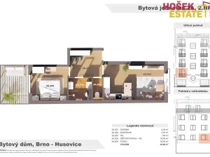 Dražba bytu 2+kk, Brno, Netušilova, 48 m2