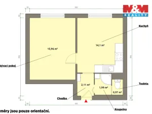 Pronájem bytu 1+1, Lázně Kynžvart, Polní, 36 m2