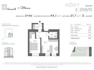 Prodej bytu 2+kk, Praha - Vysočany, Pod pekárnami, 44 m2