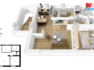 Pronájem bytu 3+kk, Dolní Dobrouč, 64 m2