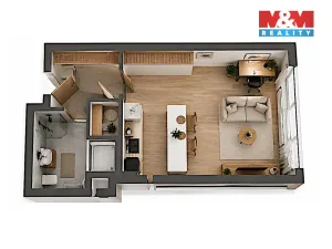 Prodej bytu 1+kk, Praha, Honzíkova, 33 m2