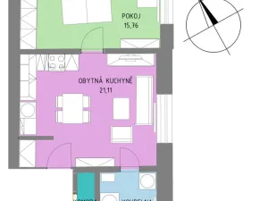 Pronájem bytu 2+kk, Česká Třebová, Nádražní, 43 m2
