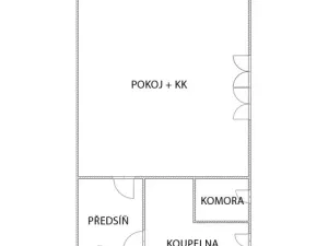 Pronájem bytu 1+kk, Meziboří, nám. 8. května, 26 m2