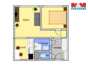 Pronájem bytu 2+kk, Čáslav - Čáslav-Nové Město, R. Těsnohlídka, 36 m2