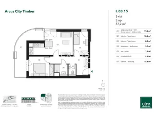 Prodej bytu 3+kk, Praha - Stodůlky, Nekonečného, 57 m2