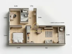 Prodej bytu 3+kk, Ostrava, Kosmonautů, 57 m2