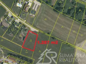 Prodej pozemku, Vimperk - Vimperk III, Malá Homolka, 1287 m2