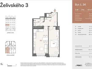Prodej bytu 2+kk, Praha - Žižkov, Jana Želivského, 47 m2