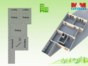 Prodej bytu 4+kk, Ostrava - Poruba, Bulharská, 70 m2