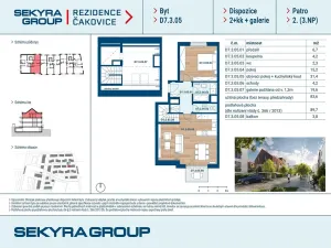 Prodej bytu 3+kk, Praha - Čakovice, 64 m2