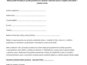 Prodej pozemku pro bydlení, Záříčí, 811 m2