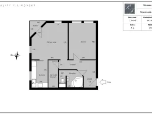 Prodej bytu 2+1, Chlumec, Stradovská, 64 m2