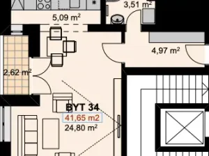 Prodej bytu 1+kk, Přelouč, Edvarda Beneše, 38 m2