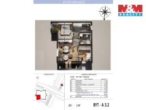 Prodej bytu 3+kk, Dačice - Dačice V, U Stadionu, 55 m2