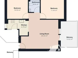 Prodej bytu 3+kk, Santa Maria, Kapverdy, 59 m2