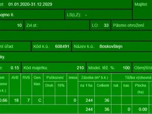 Prodej podílu lesa, Boskovštejn, 1959 m2