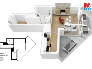 Prodej bytu 1+kk, Praha - Žižkov, Malešická, 38 m2